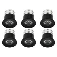 LED Veranda Spot Verlichting 6 Pack - Velvalux - 3W - Warm Wit 3000K - Inbouw - Dimbaar - Rond - Mat Zwart - Aluminium - Ø31mm - thumbnail