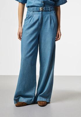 Aaiko Lotty Stripe Co 568 Broek 8 Blue Denim