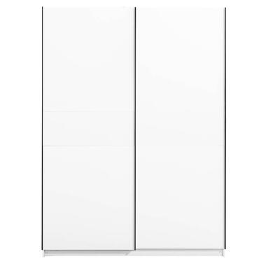 Schuifdeurkast Genua - wit - 204x150x60 cm