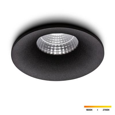 LED-inbouwspot Villa zwart 5W dim-to-warm