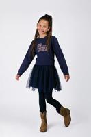B.Nosy winter sweat jurk meisjes - navy blauw - Dasha - mesh rok - thumbnail