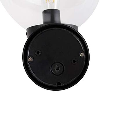 QAZQA Buiten wandlamp zwart met kunststof IP44 RVS - Sfera