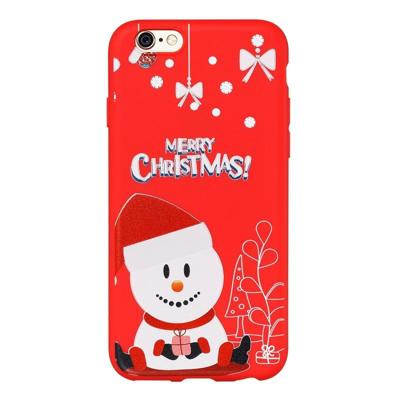 Voor iPhone 6/6s Dazzle Kerst patroon beschermende case (hoed sneeuwpop)