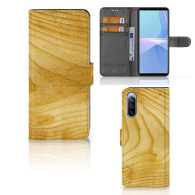 Sony Xperia 10 III | Book Style Case | Licht Hout