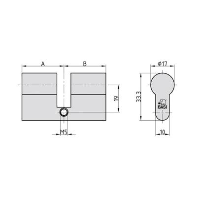 Basi 5990-1515 Blindprofielcilinder 45 / 45mm