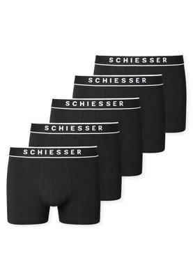 Schiesser Boxershorts 95/5 zwart 5-pack