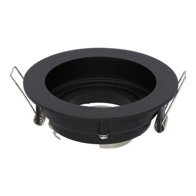 Laredo LED Inbouwspot - Kantelbaar armatuur - Diameter 100mm - GU10 Fitting incl. lamphouder - Rond - IP20 voor binnen - Zwart