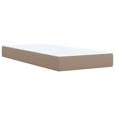 Boxspring met matras kunstleer cappuccinokleurig 90x200 cm