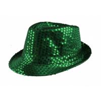 Lg-imports Hoed Met Pailletten Groen One Size - thumbnail