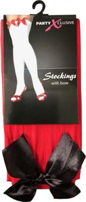 Rode Kousen Met Zwarte Strik