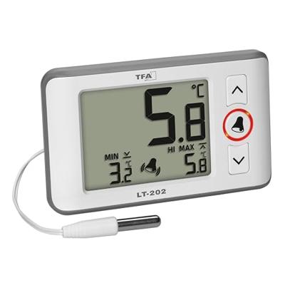 TFA Dostmann Digitales Profi-Thermometer mit Kabelfühler LT 202 30.1052.02 Thermometer Wit