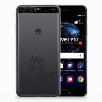 Huawei P10 Siliconen hoesje met naam Heart Smile - thumbnail