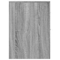 Badkamerkast smal met wielen bewerkt hout grijs sonoma eiken - thumbnail