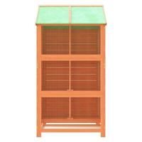 Volière 97x81x152 cm massief grenenhout bruin - thumbnail