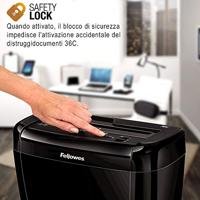 Fellowes Powershred 36C papiervernietiger Kruisversnippering 23 cm Zwart - thumbnail