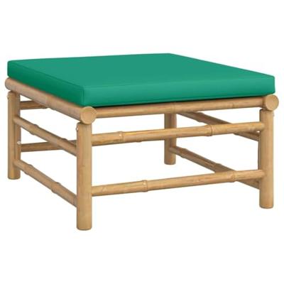 3-delige Loungeset met kussens bamboe groen - thumbnail