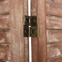 Kamerscherm 6 panelen 210x165 cm massief paulowniahout bruin - thumbnail