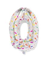 HEMA Folieballon cijfer 0 60cm confetti (multicolor) - thumbnail