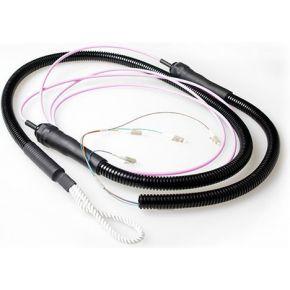 ACT RL2210 Prefab Glasvezel Multimode 50/125 OM4 Indoor/Outdoor Kabel | 4-voudig | LC connectoren | 100 meter