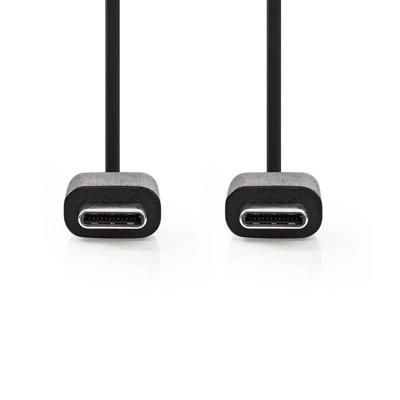 USB 2.0-Kabel | Type-C Male - Type-C Male | 1,0 m | Zwart
