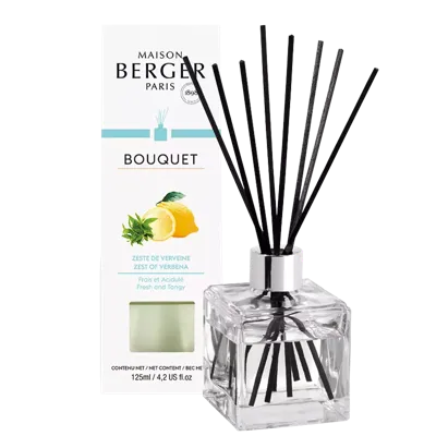 Parfumverspreider met sticks Cube 125ml Zeste de Verveine