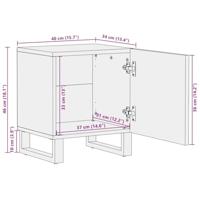 Nachtkastjes 2 st 40x33x46 cm massief mangohout - thumbnail