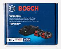 Bosch Professional 1600A019S0 2x GBA 18V 4.0AH + GAL 18V-40 Professional Accu en acculader voor gereedschap 18 V 4 Ah Li-ion - thumbnail