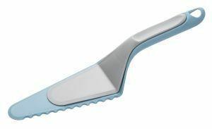 Zenker taartmes/schep ijsblauw/coolgrijs