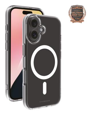 Vivanco MAG STEADY Backcover Apple iPhone 16 Zwart Inductieve lading, Zanddicht, Spatwaterdicht, Stofdicht