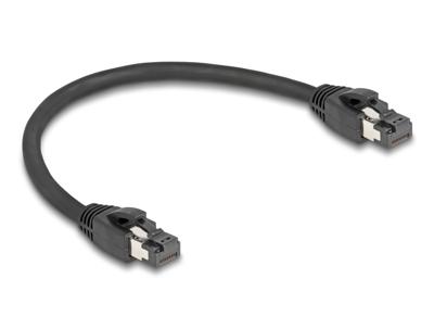 DeLOCK patchkabel s/ftp, rj-45 met cat.8.1 (zwart, 0,25 meter)