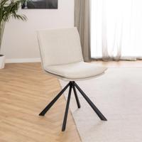 Bendt Draaibare Eetkamerstoel 'Ulysses' Stof, kleur Beige - thumbnail