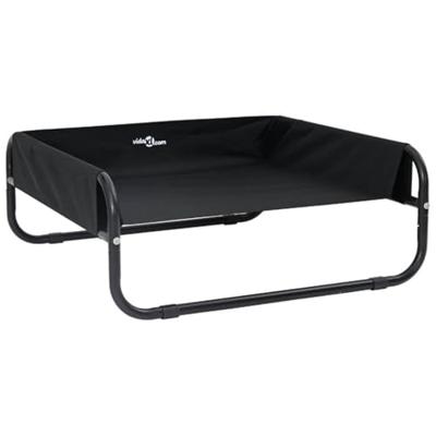 VidaXL Hondenbed zwart 75 x 75 x 30 cm staal VidaXL Hondenbed zwart 75 x 75 x 30 cm staal