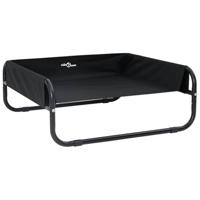 VidaXL Hondenbed zwart 75 x 75 x 30 cm staal - thumbnail