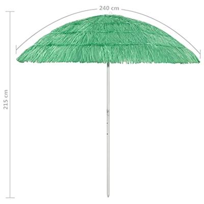VidaXL Strandparasol hawaï 240 cm groen VidaXL Strandparasol hawaï 240 cm groen