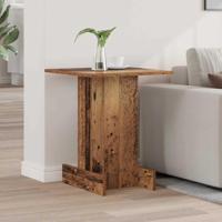 Bijzettafel Oudhout 44,5 x 45 x 55 cm Bewerkt hout - thumbnail