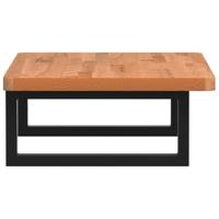 Badkamer wandschap staal en massief beukenhout - thumbnail