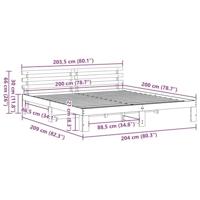 Bedframe Wasbruin 200 x 200 cm Massief grenenhout - thumbnail