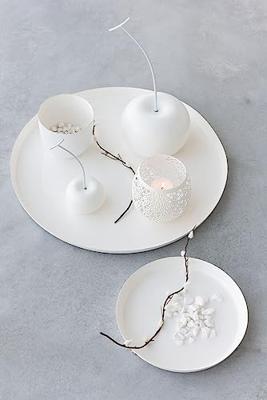 J-Line theelichthouder Geperforeerd - metaal - wit J-Line theelichthouder Geperforeerd - metaal - wit