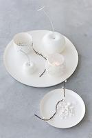 J-Line theelichthouder Geperforeerd - metaal - wit - thumbnail