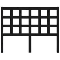 Hoofdbord 125,5x4x100 cm massief grenenhout zwart - thumbnail