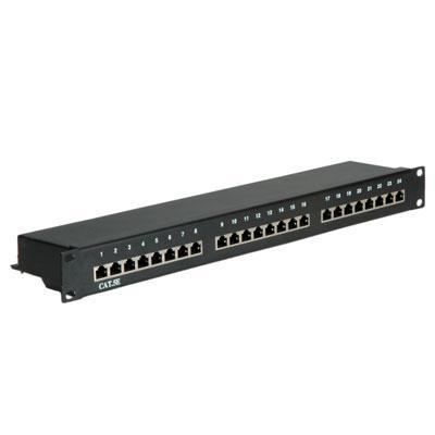 VALUE Cat.5e (Class D) 19-Patchpanel, 24P, afgeschermd, zwart VALUE Cat.5e (Class D) 19-Patchpanel, 24P, afgeschermd, zwart