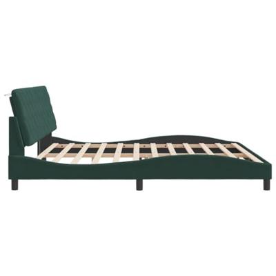 Bedframe zonder matras 200x200 cm fluweel donkergroen