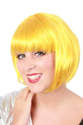 Pruik Sensation Bobline geel