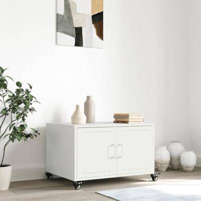 Salontafel 68x50x43,5 cm staal wit