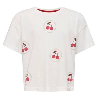 Kids ONLY zomer t-shirt S/S meisjes - loose fit - off wit - Kogcharlotte