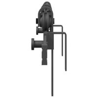 Doos met onderdelen voor schuifdeur 200 cm staal zwart - thumbnail