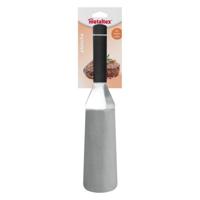 Metaltex plancha rechthoekige barbecue spatel 35 cm rvs/zwart - thumbnail