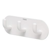 Tiger Handdoekhaak Rack Rondo Zelfklevend 3 Haken Wit - thumbnail