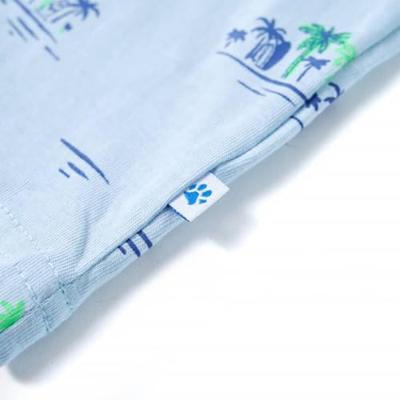Kindershirt met palmbomenprint 140 lichtblauw Kindershirt met palmbomenprint 140 lichtblauw
