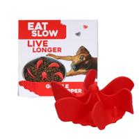 Eat Slow Live Longer Gobble Stopper M Red - thumbnail
